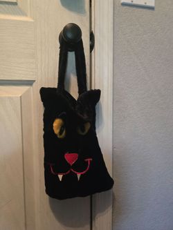 Fuzzy trick or treat bag