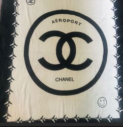 Black White CC LOGO CHANEL SOFT BLANKET THROW for Sale in Macomb