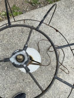 Vintage Milk Lamp with Rare Shade