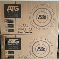 ATG 15 Inch Subwoofers And Amp