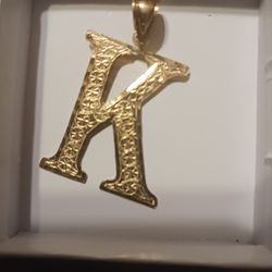 Gold Plated K Pendent 