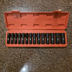 Brand new 3/8" square drive metric impact deep socket kit set (14 pcs)