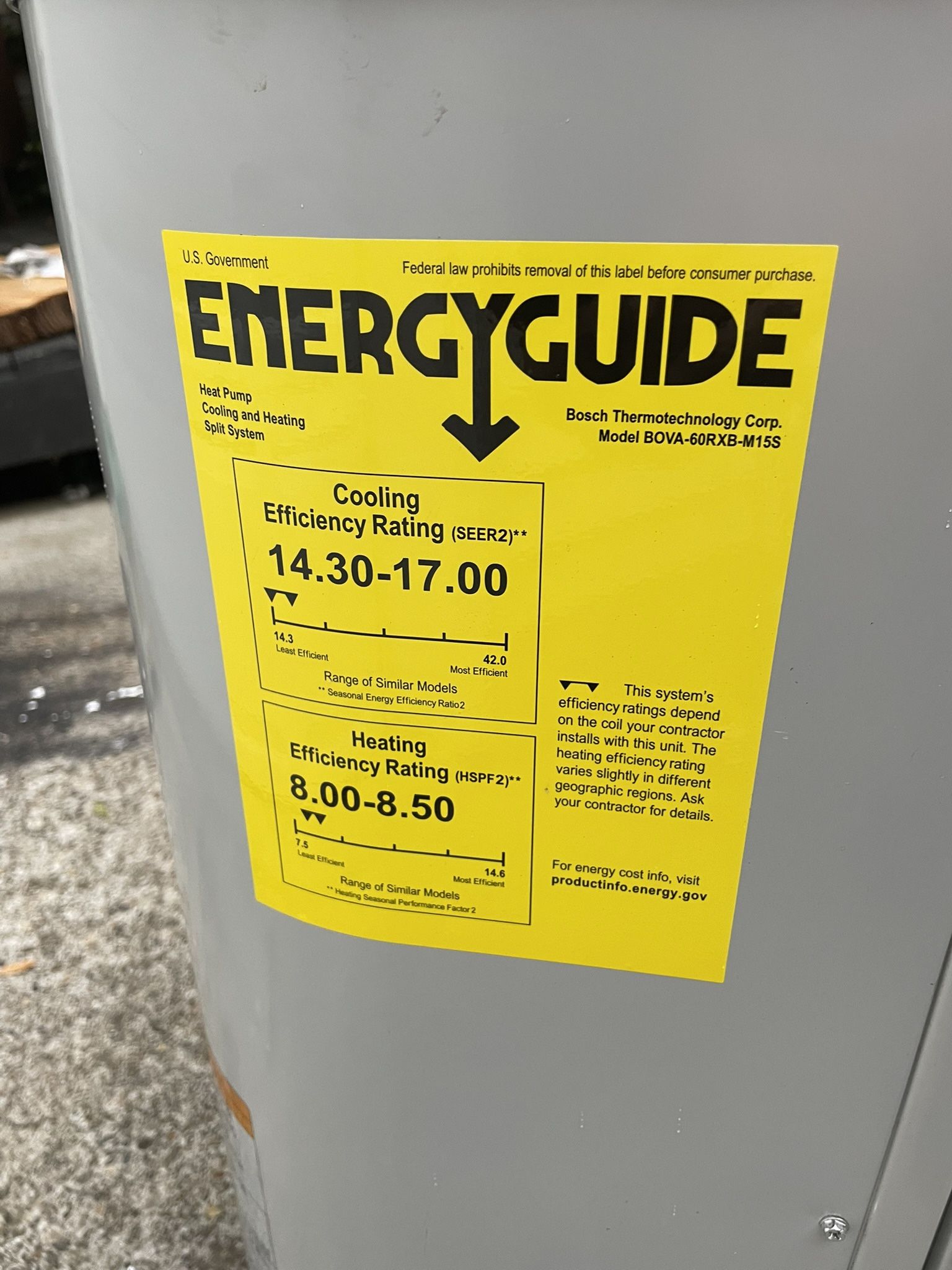Bosch Heat Pump Brand New