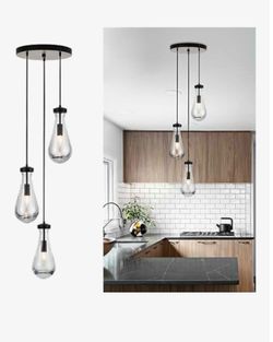 3 bulb white pendant light
