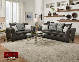 Grey Couch and Loveseat