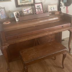 Piano and bench