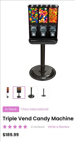 NEW**Triple gumball/ candy machine