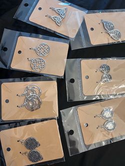 Silver Tone Boho Dangle Earrings – 7 Pairs