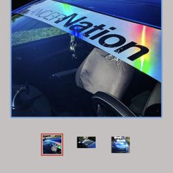 Lancer Nation Oil slick Windshield Sticker 