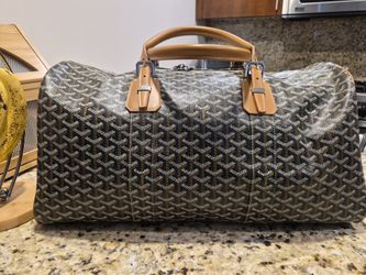 Goyard Designer Hand Bag, Large. New, Black / Tan