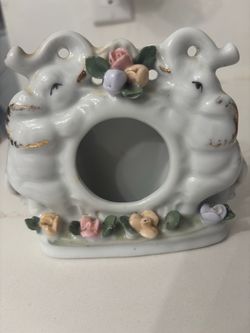 Portarretrato antiguo de porcelana