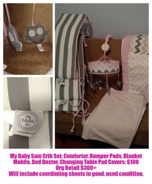 My Baby Sam Crib Set Pink Or Blue Trim For Sale In Chicago Il