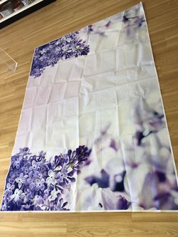 Purple Flower backdrop 7 by 5 thin vinyl