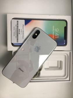 In box Apple iPhone X 64GB Silver T-Mobile MetroPCS