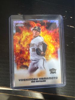 Yoshinobu Yamamoto 2022 Topps Chrome NPB Power Dynamics Refractor RARE Dodgers