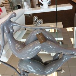 Grey Large Sitting Art Sculpture 