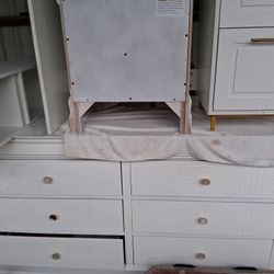 Complete set of white wooden furniture