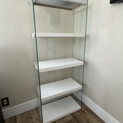 White Glass Bookshelve