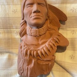 Beautiful Ceramic Indian Bust, DHM Pottery 