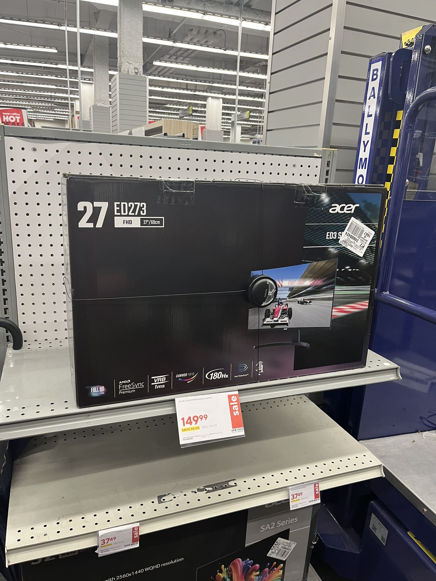 180 Hz Acer Curved 27 Inch Monitor 1ms
