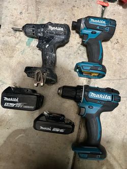 Makita drills and batteries