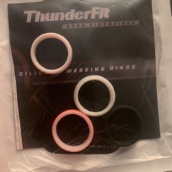 ThunderFit Silicone Wedding Bands for Women, Breathable 2 Layer - 5.5mm Wide - 1.5mm Thick