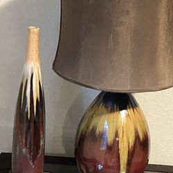 Table Lamp With Matching Vase