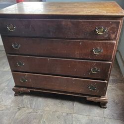 Old Dresser, 4 Shelves, Dove Tail , 37 Inches Tall, 36 Inches Wide