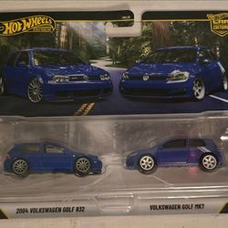 Hotwheels premium 2004 vw golf r32 and mk7