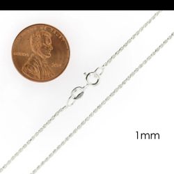 7" Real Solid Sterling Silver Diamond Cut Rope Chain Women Bracelet 925