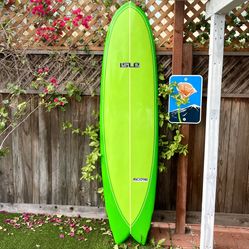 7’6 Isle Long Fish Surfboard Midlength Fun Board Long Board (not Egg Twin Fin Stewart Channel Islands Ci Mid Stewart Skip Frye Bing Machado Firewire)