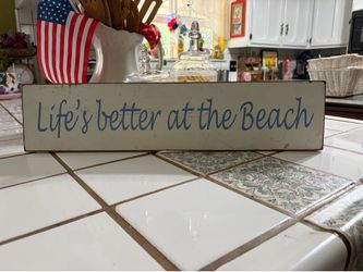 Life’s Better at the Beach Wooden Wall Decor Sign