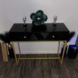 Black&gold Table Console 