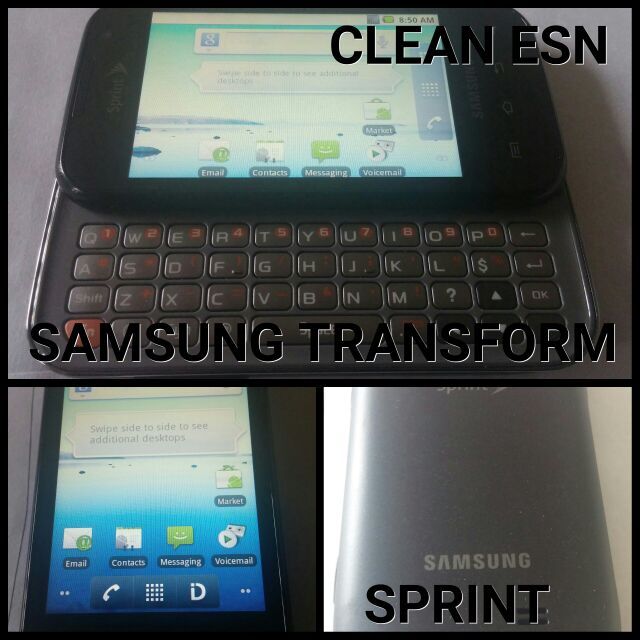 Sprint samsung transform clean ESN keyboard smartphone