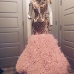 Custom Rose Gold Prom Dress 