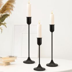 EAST FLAME Candle Holder - 3 PCS Candlestick Holders - Vintage Candle Stick Holder - Modern Decorative Centerpiece - Cozy Atmosphere Gift For Home Dec