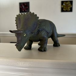 Adventure Planet Green Triceratops Stuffed Animal Plush Dinosaur Rubber Soft 12"