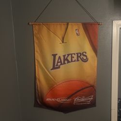 Authentic Lakers Banner with Budweiser 
