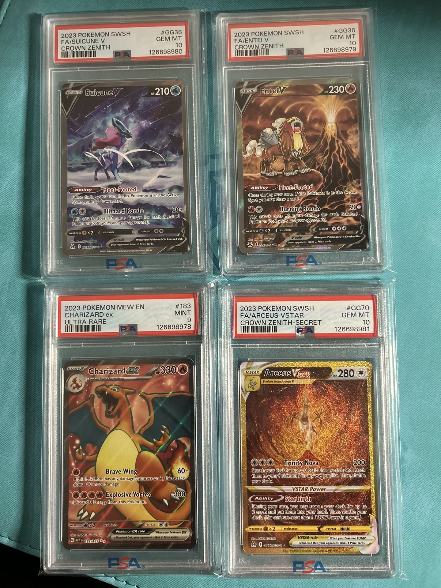 Pokemon Cards PSA slabs