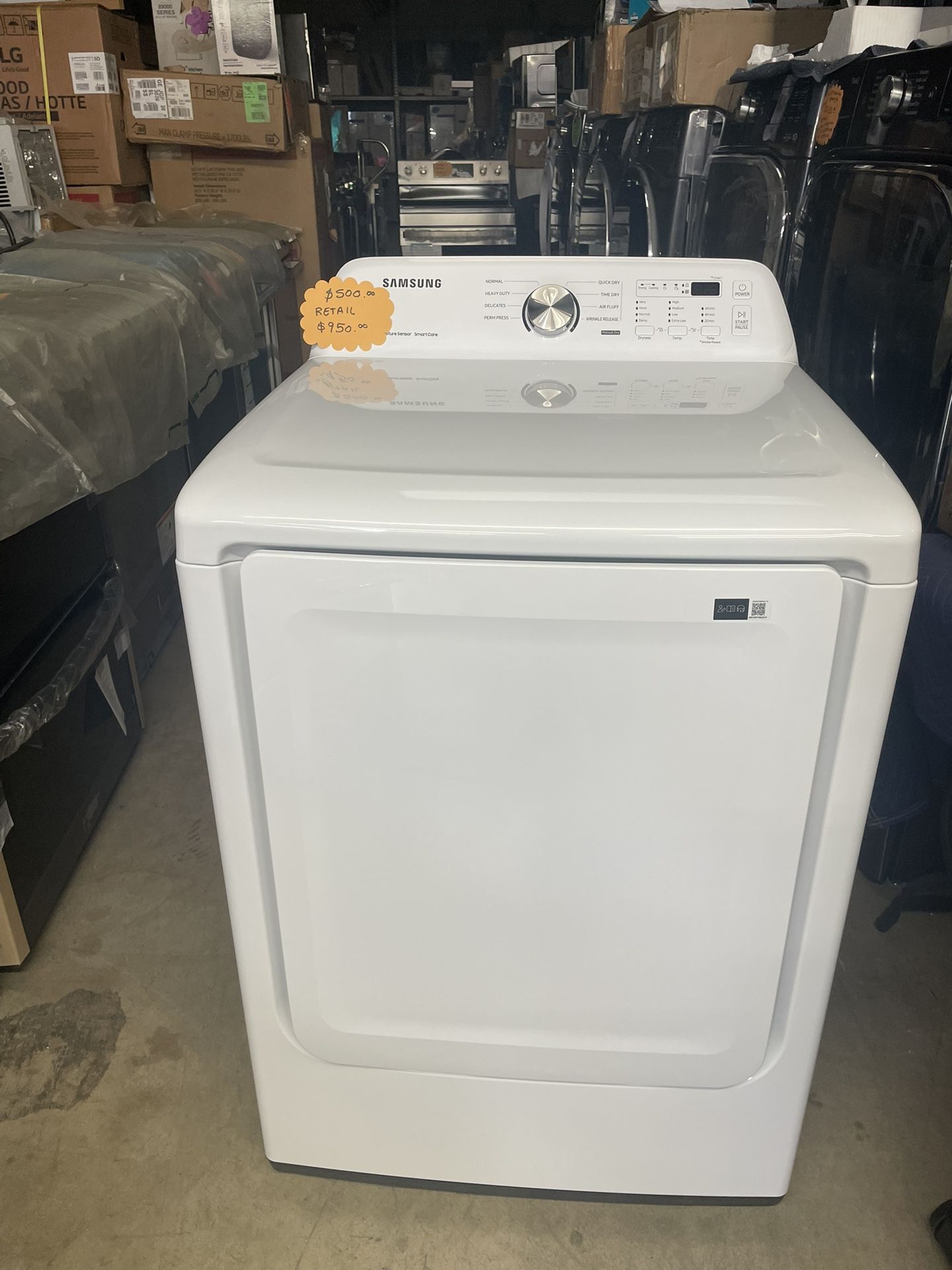Gas Dryer Samsung 7.3 Cu Ft White