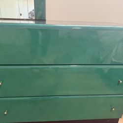 Emerald Green Dresser And Bedside Tables