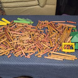 Lincoln log building toy collection
