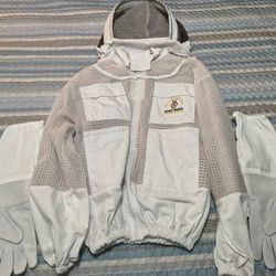 Brand New Beekeeper Hooded Jacket And Gloves