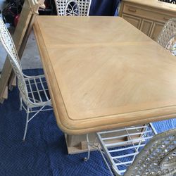 Dining Table  2 Extensions Buffet And 6 ,chairs  Best Offer 