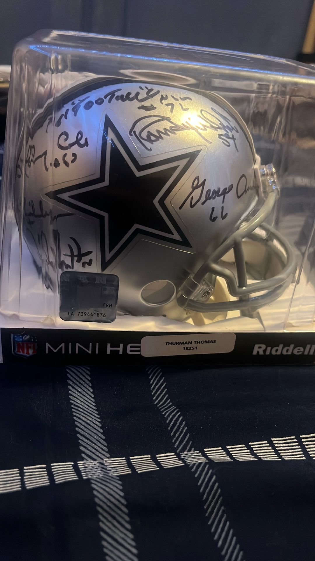 Cowboys Doomsday Defense Signed Miniature Helmet 