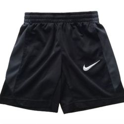 Nike boy's dri-fit shorts size 7 black gray white with pockets 