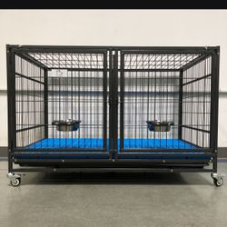 Dog Pet Cage Kennel Size 43” With Divider And Plastic Floor Grid New In Box 📦 