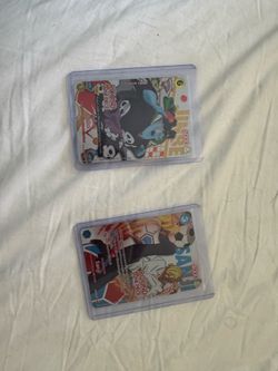 One Piece x Round 1 - jinbe - Sanji. Near Mint - English Promo - missing nami and robin