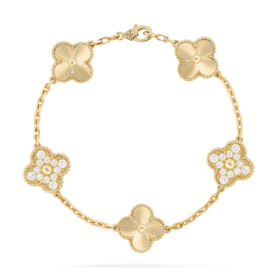Van Cleef Vintage Alhambra bracelet, 5 motifs