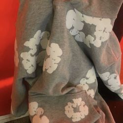 Grey Denim Tears Hoodie Size Large